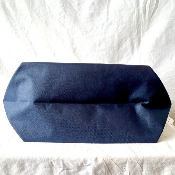 Extra Large Canvas Boat Tote Plaid, Cream and Navy, NWOTS! - Picture 7 of 12